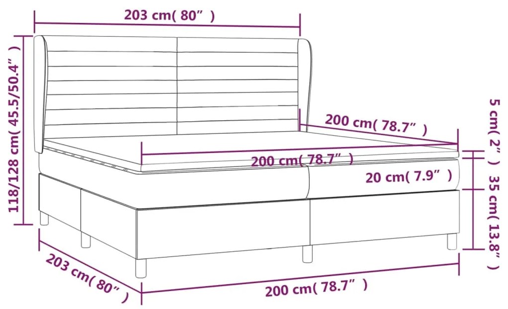 ΚΡΕΒΑΤΙ BOXSPRING ΜΕ ΣΤΡΩΜΑ TAUPE 200X200 ΕΚ. ΥΦΑΣΜΑΤΙΝΟ 3128073