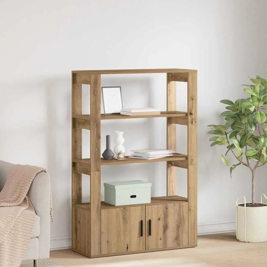 vidaXL Πλαϊνό γραφείο artisan δρυς 30 x 80 x 119.5 εκ