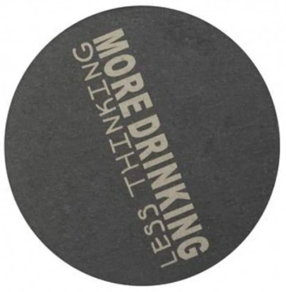 Σουβέρ More Drinking (Σετ 2Τμχ) LBTRD0015257 Φ10cm Grey Raeder Σχιστόλιθος