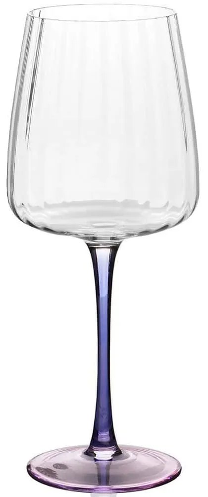Ποτήρι Κρασιού Κολωνάτο 280TMA2003 9x9x22cm 500ml Clear-Pink Hermia Glass
