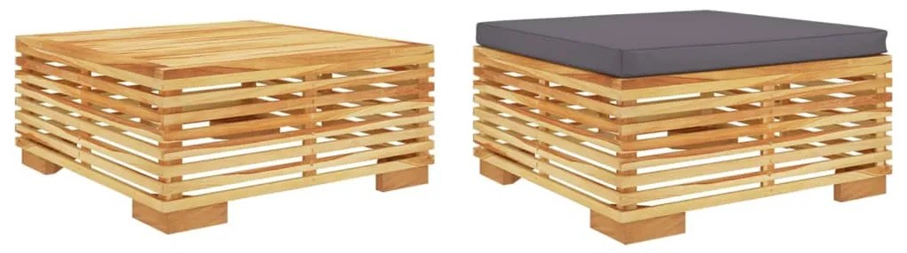 vidaXL Σαλόνι Κήπου Σετ 2 Τεμαχίων από Μασίφ Ξύλο Teak