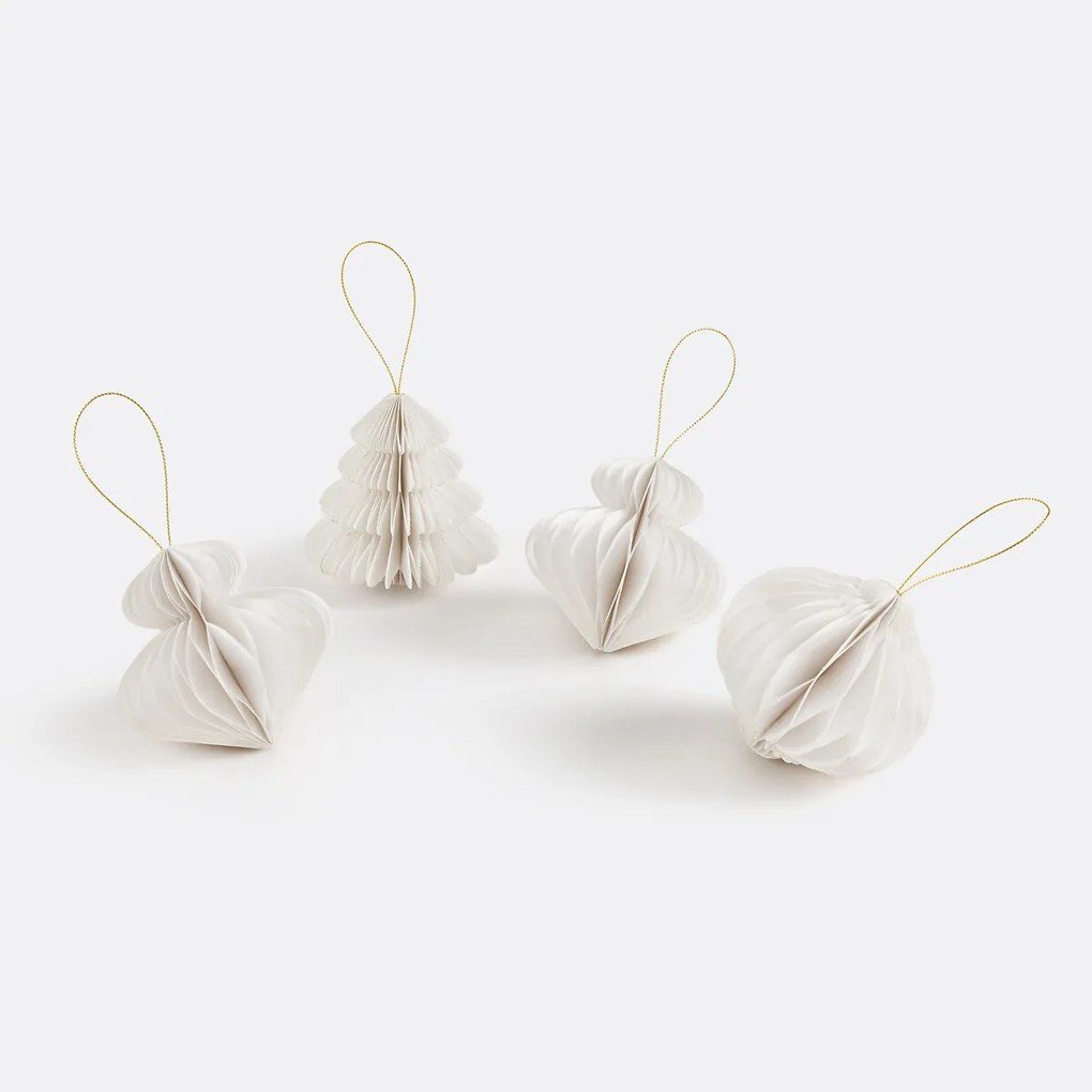 Σετ 4 χάρτινες χριστουγεννιάτικες διακοσμήσεις, Caspar