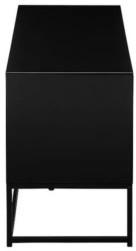 Τραπέζι Tv Riverton 432, Μαύρο, Με πόρτες, 130x55x40cm