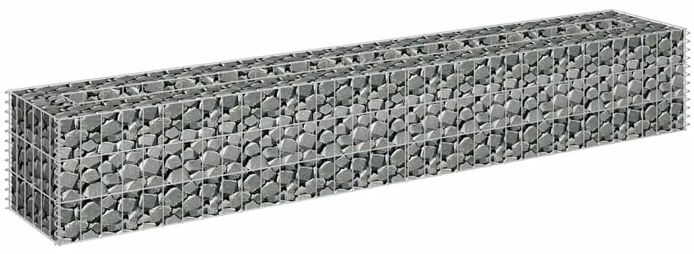 vidaXL Συρματοκιβώτιο-Γλάστρα Υπερυψωμένη 180x30x30 εκ. Γαλβ. Χάλυβας