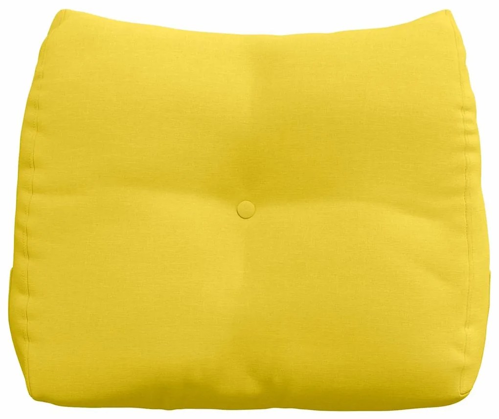 vidaXL Μαξιλάρι Πλάτης Απαλό Κίτρινο 60 x 24 x 50 εκ ύφασμα