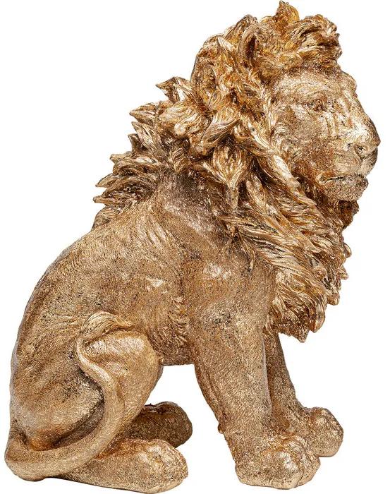 Διακοσμητική Επιτραπέζια Φιγούρα Καθιστό Λιοντάρι Χρυσό  42 εκ. 34x22x42εκ - Χρυσό