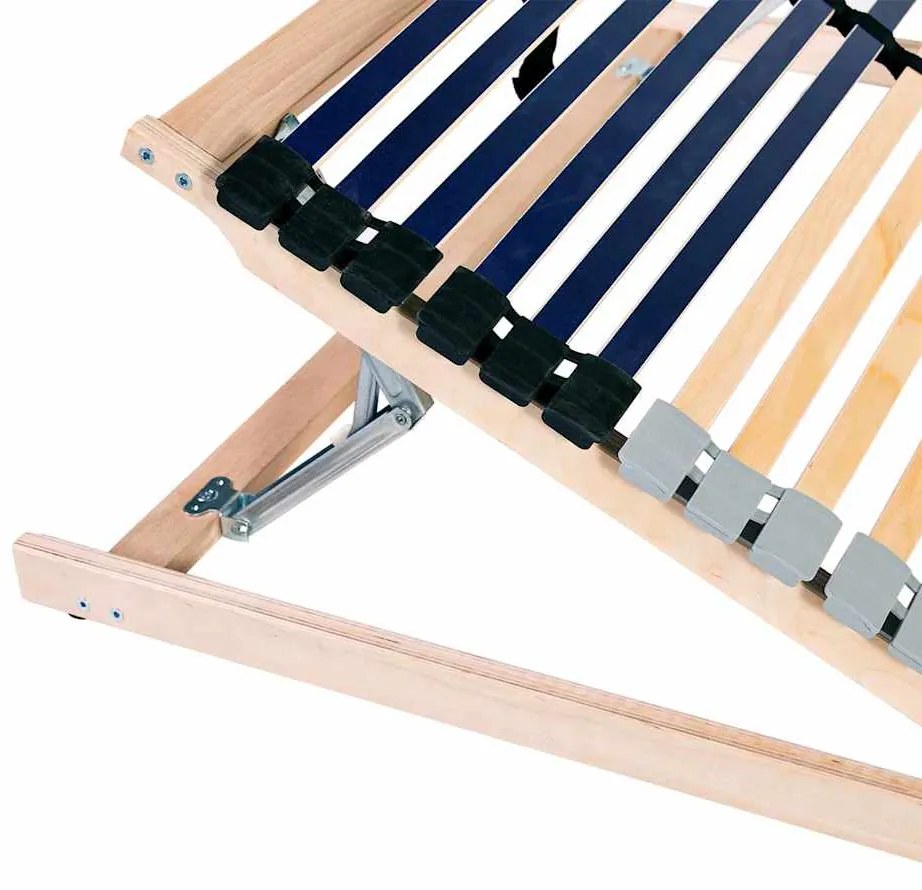 vidaXL Βάση κρεβατιού με λάμες Καφέ 140 x 190 cm Στερεό Ξύλο Μηλιάς