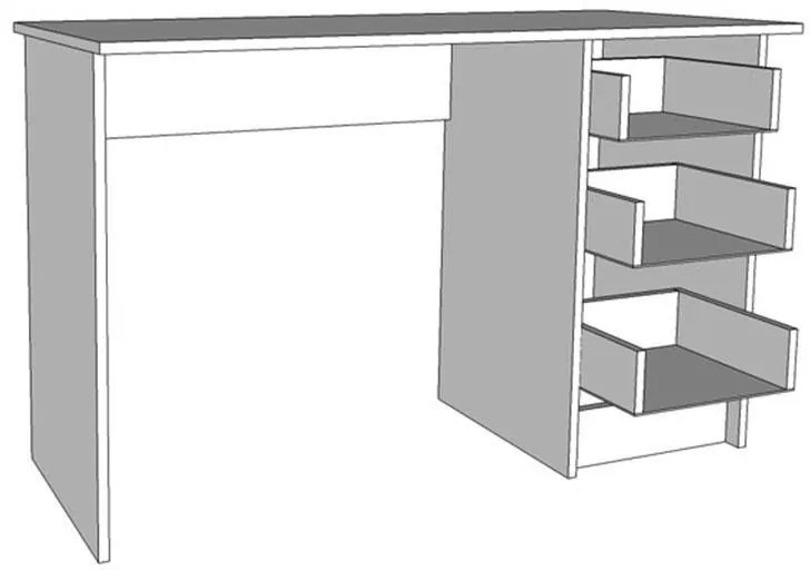 Γραφείο Leo Λευκό 121x50x74,5 εκ.