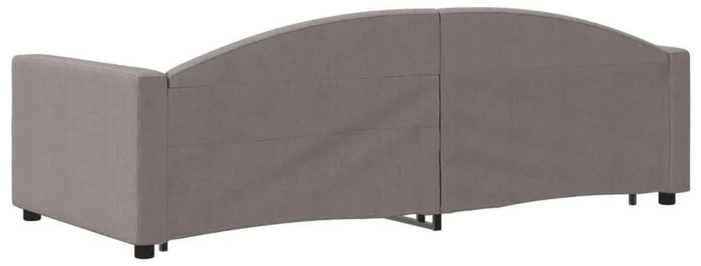vidaXL Καναπές Κρεβάτι Συρόμενος Taupe 90x200 εκ. Ύφασμα & Συρτάρια