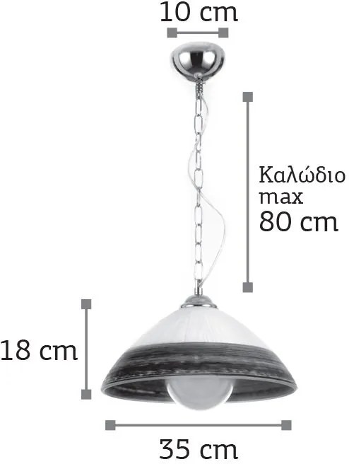 Φωτιστικό οροφής InLight 4409-A-Ασημί