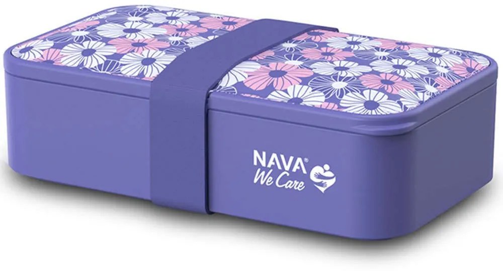 Φαγητοδοχείο We Care 10-259-012 18,5x11x5cm 650ml Multi-Purple Nava Silicon,Plastic