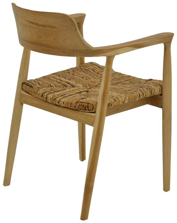 Καρέκλα - Πολυθρόνα Denverone φυσικό teak ξύλο-banana σχοινί 57x54x79εκ 57x54x79 εκ.