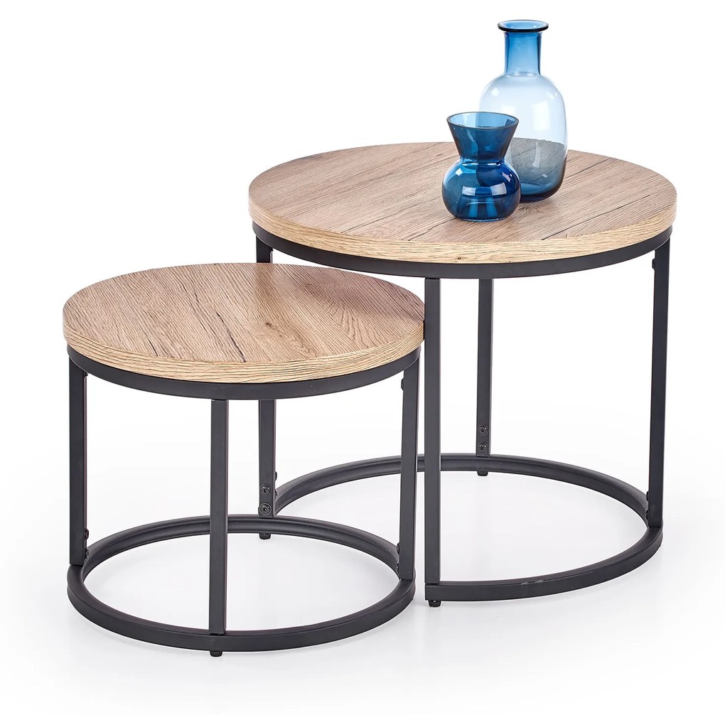 OREO set of two c. tables DIOMMI V-CH-OREO-LAW-DĄB_SAN_REMO