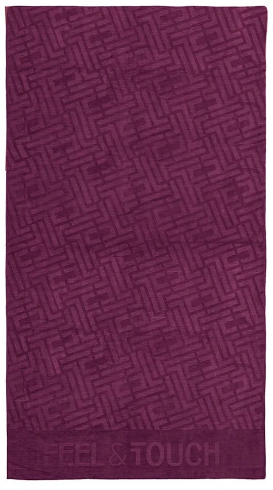 Πετσέτα Θαλάσσης (90x170) Feel &amp; Touch Icon Aubergine