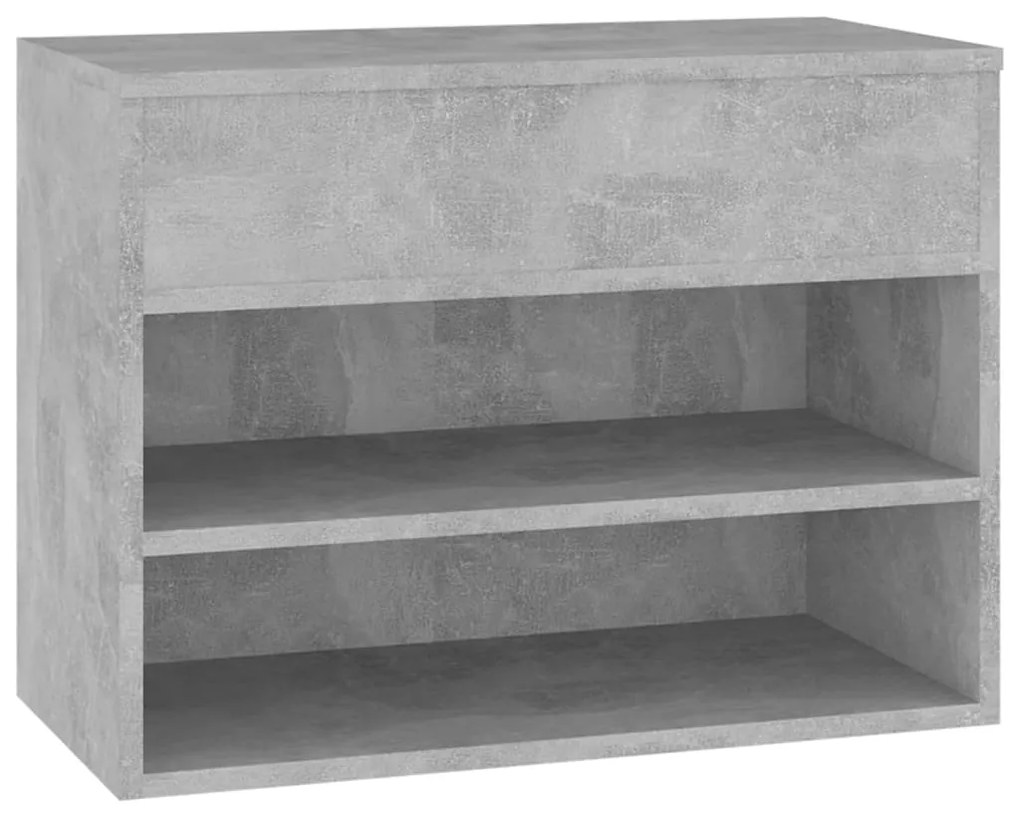 Παπουτσοθήκη Γκρι Σκυροδέματος 60 x 30 x 45 εκ. από Επεξ. Ξύλο 808742