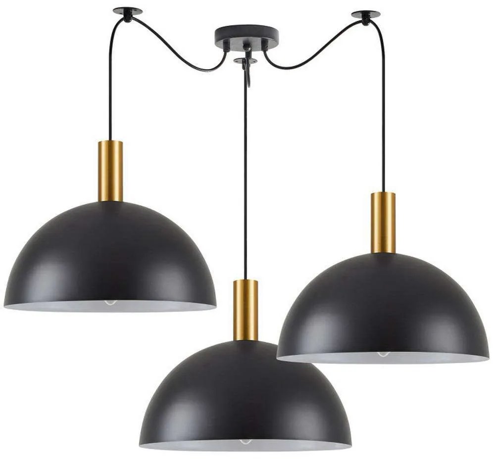 Φωτιστικό Οροφής Adept Tube 77-8590 40x28.5cm 3xE27 60W Black-Gold Homelighting