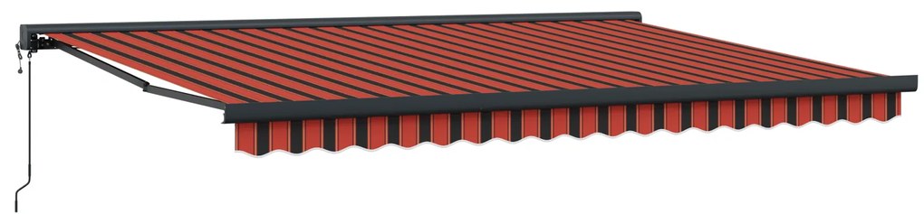 vidaXL Ανασυρόμενη Τέντα Πορτοκαλί και Καφέ 450x300 cm