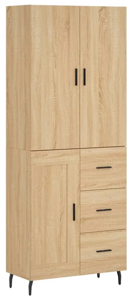 vidaXL Ντουλάπι Sonoma δρυς 69,5 x 34 x 180 εκ. από Επεξεργασμένο Ξύλο