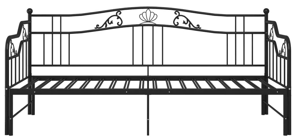 Πλαίσιο για Καναπέ - Κρεβάτι Μαύρο 90 x 200 εκ. Μεταλλικό - Μαύρο