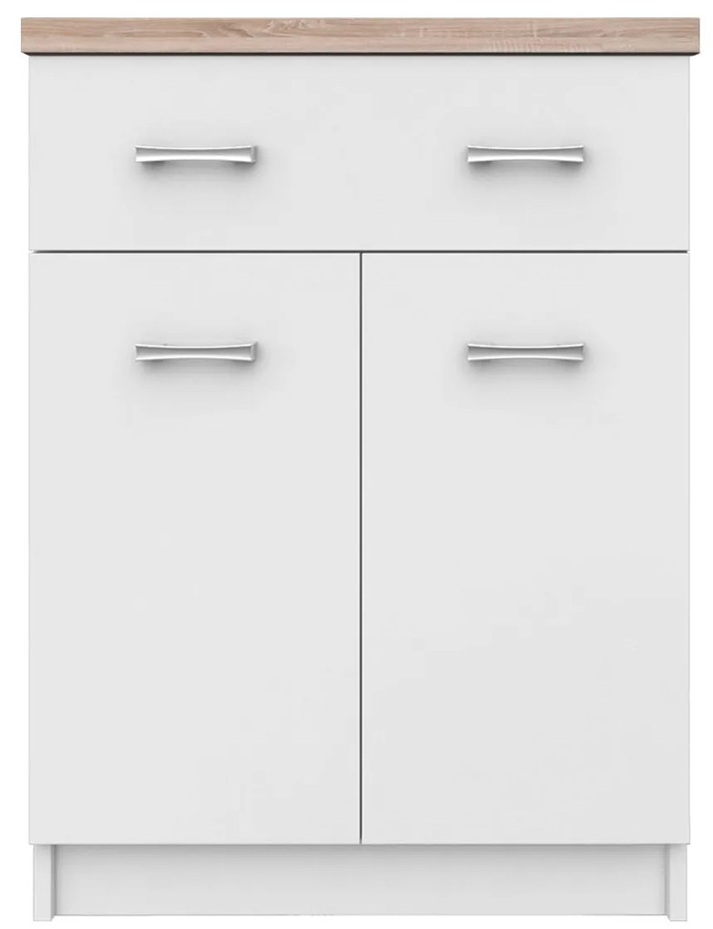 Κομότα Top Mix 60x33x85cm Λευκό-Σονόμα