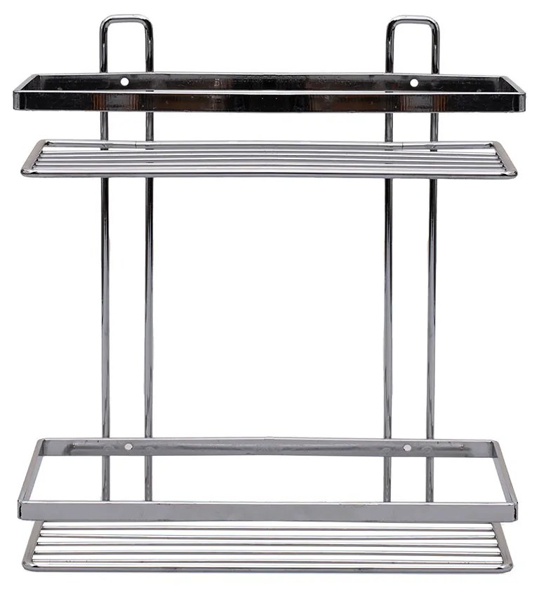 Ραφιέρα Μπάνιου Διπλή (25.1x12.5x27.2) Estia Elegant Inox 02-8680