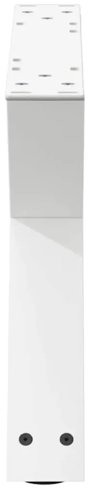 vidaXL Πόδια Τραπεζιού Σαλονιού 2 τεμ. Λευκά 50x(30-31,3) εκ. Ατσάλι