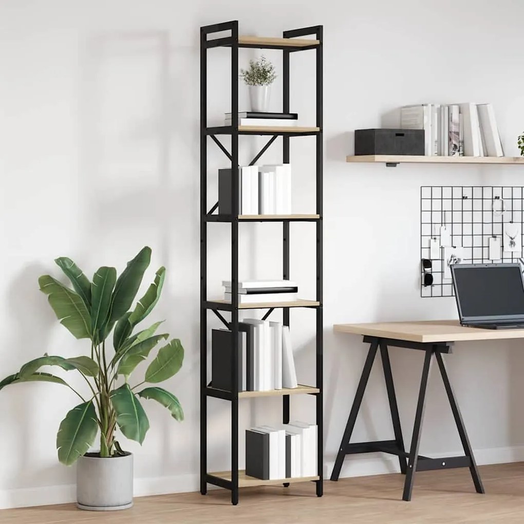 vidaXL Βιβλιοθήκη Sonoma Δρυς 40 x 30 x 188 εκ Επεξεργασμένο ξύλο