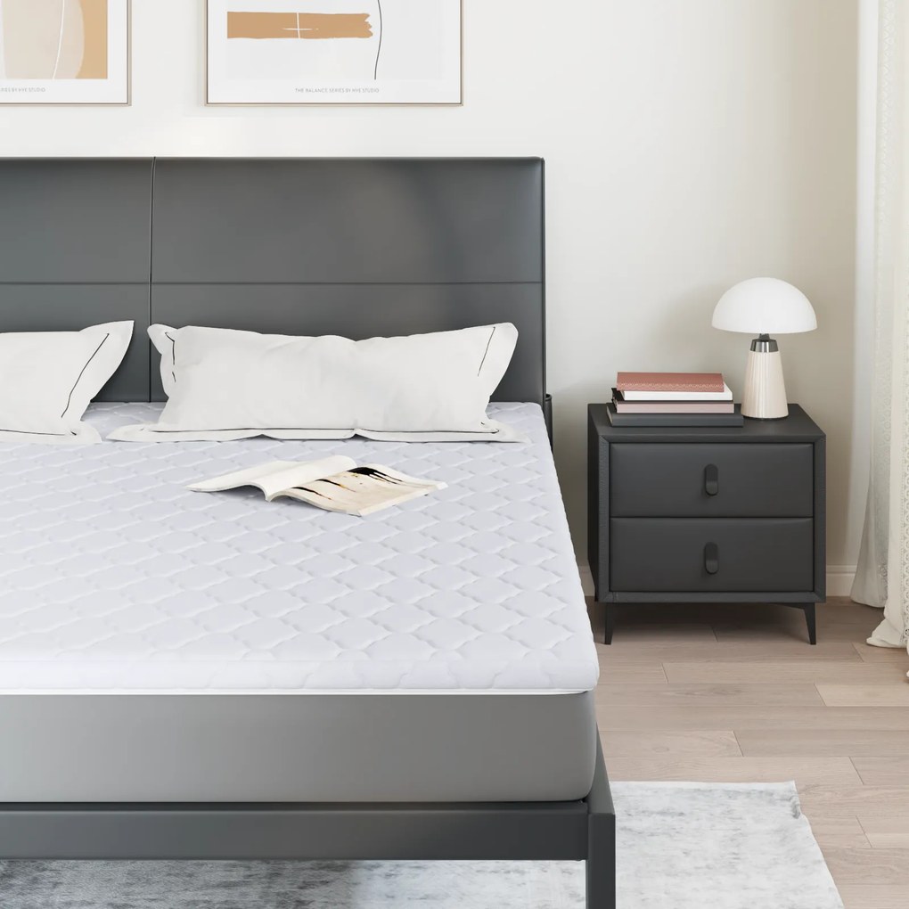 vidaXL Στρώματα Λευκό 180 x 200 cm Πολυεστέρας χωρίς κόλλα