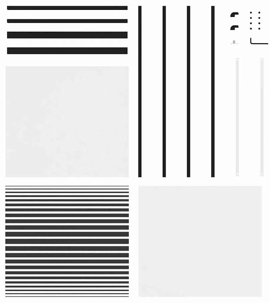 vidaXL Γυάλινη πόρτα Ριγέ Μαύρο 90 x 2 x 205 εκ. Αλουμίνιο