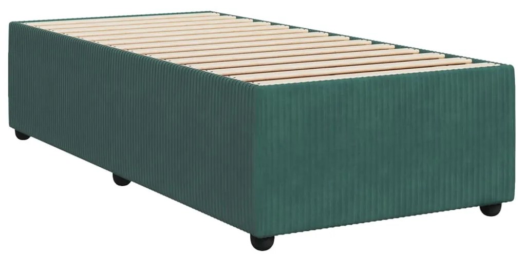 ΚΡΕΒΑΤΙ BOXSPRING ΜΕ ΣΤΡΩΜΑ ΣΚΟΥΡΟ ΠΡΑΣΙΝΟ 90X190 ΕΚ. ΒΕΛΟΥΔΙΝΟ 3294523