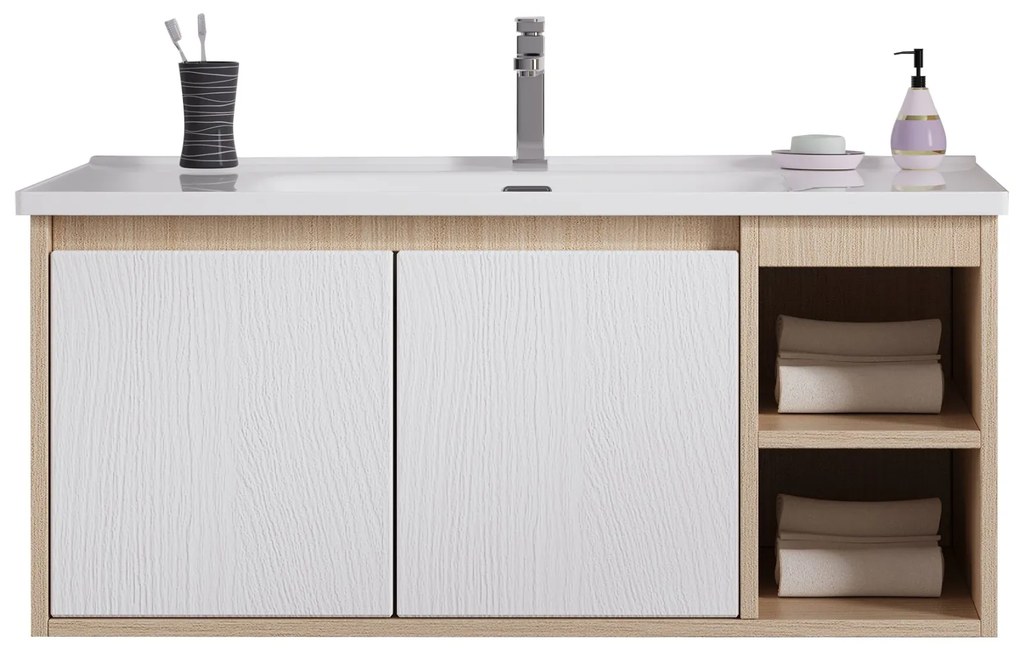 ΣΕΤ ΠΑΓΚΟΥ VERA 100cm χρ.WHITE/SONOMA S3BVER100WHS - S3BVER100WHS