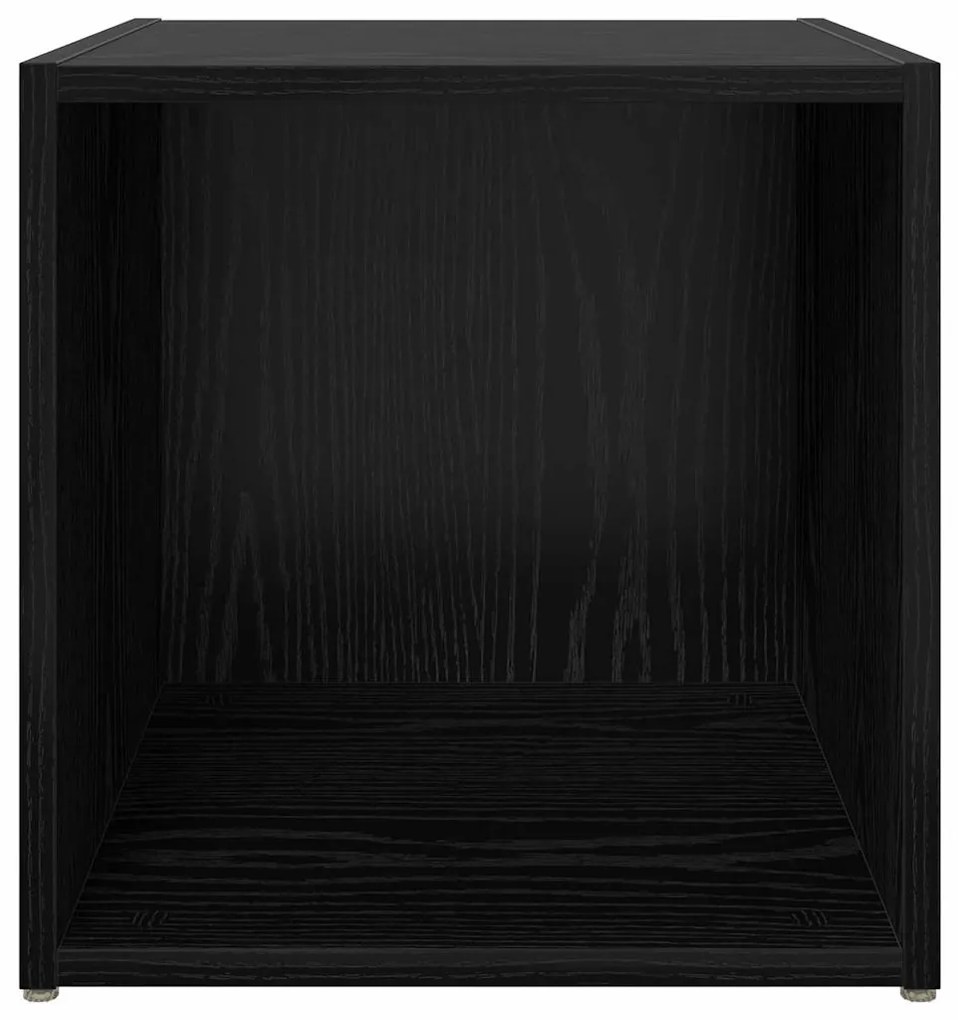 vidaXL Βάση τηλεόρασης - 4 τεμ, Μαύρη βελανιδιά, 37x35x37 εκ, Ξύλινη κατασκευή
