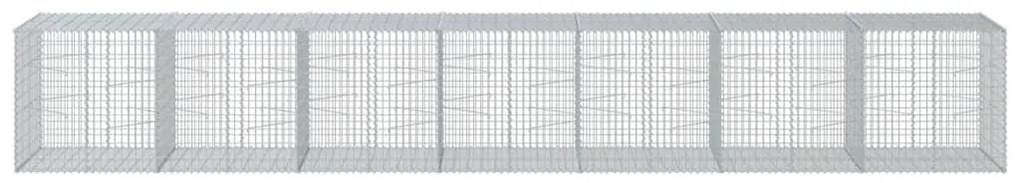vidaXL Συρματοκιβώτιο με Κάλυμμα 700x100x100εκ από Γαλβανισμένο Χάλυβα