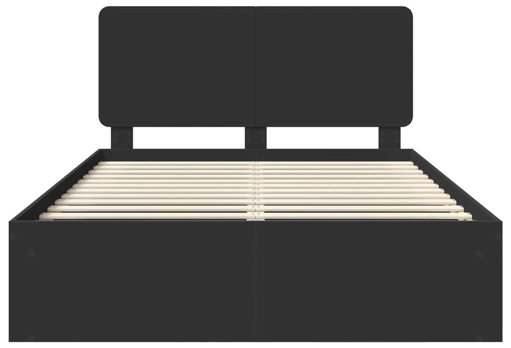 vidaXL Σκελετός Κρεβατιού Μαύρο 160 x 200 cm Στερεά ξυλεία πεύκου