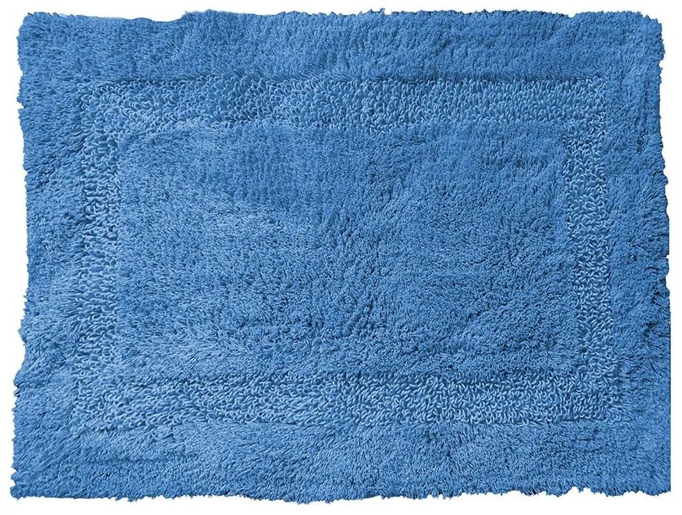 Πατάκι Μπάνιου Deco 02-10362 50X80cm Blue Estia 50 X 80 100% Βαμβάκι