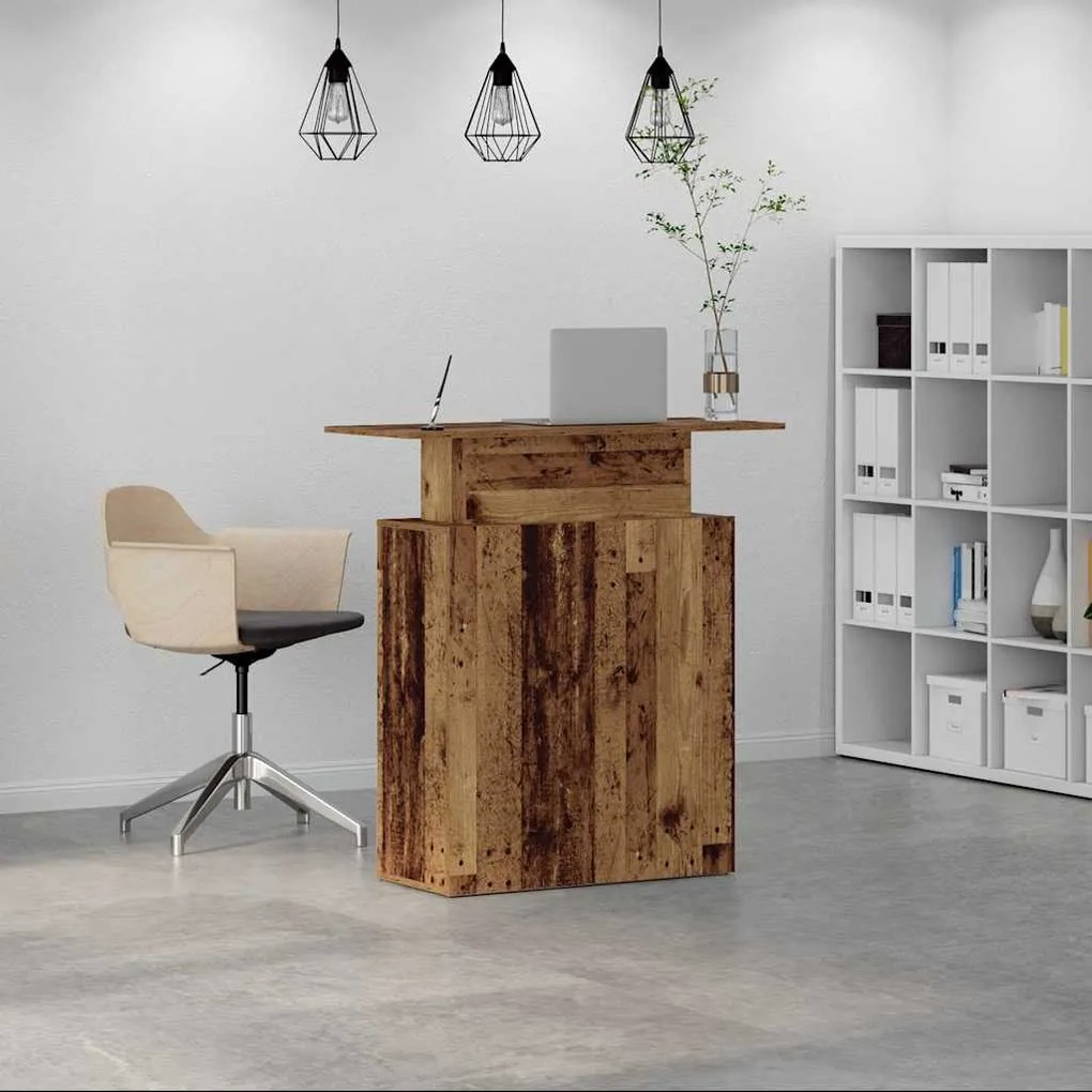 vidaXL Γραφείο υποδοχής Παλιό Ξύλο 100x40x104 εκ. Επεξεργασμένο Ξύλο