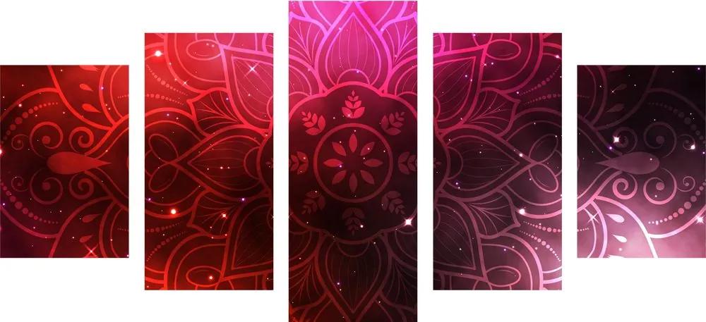 Εικόνα 5 τμημάτων Mandala με γαλαξιακό φόντο - 200x100