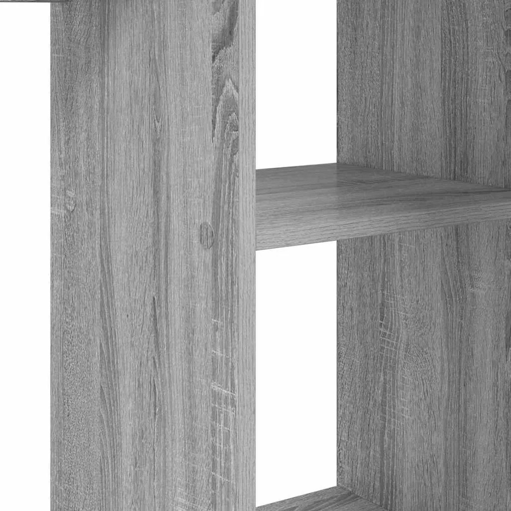 vidaXL Γραφείο Γκρι sonoma 142 x 102 x 73 εκ Επεξεργασμένο ξύλο