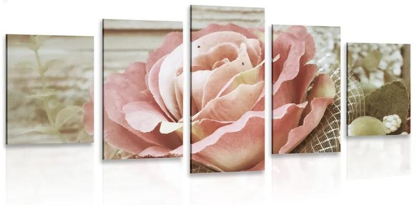 Εικόνα 5 μερών κομψό vintage τριαντάφυλλο
