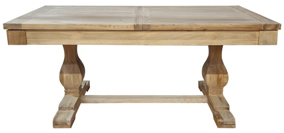 Artekko Deus Μασίφ Ξύλινη Επεκτεινόμενη Τραπεζαρία σε Ανοιχτή Φυσική Απόχρωση (180/240x90x76)cm Artekko 617-0201-C