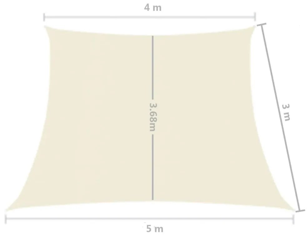 Πανί Σκίασης Κρεμ 4/5 x 3 μ. από HDPE 160 γρ./μ² - Κρεμ