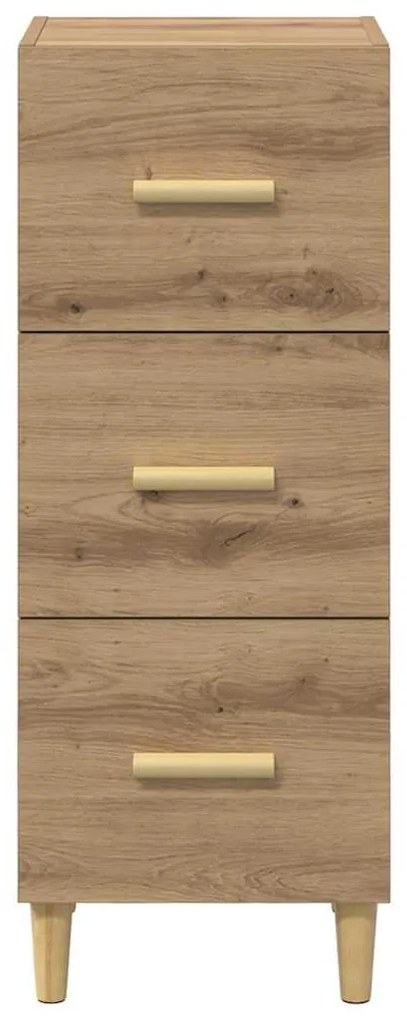 vidaXL Πλαϊνό γραφείο με συρτάρι artisan δρυς 34,5 x 34 x 90 εκ.