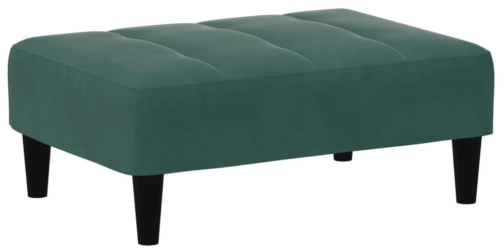 vidaXL Υποπόδιο Σκούρο Πράσινο 77x55x31 εκ. Βελούδινο