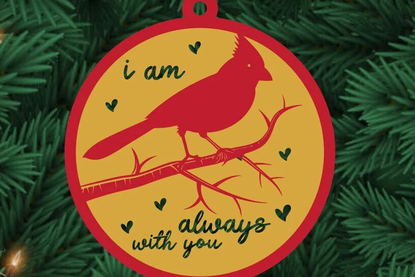 Intra απο ξύλο plywood 3mm-4mm πάχος Καρδινάλια Χριστουγεννιάτικα στολίδια  Δίασταση 8x8 cm INTRAFABR-110934608