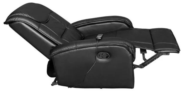 Πολυθρόνα ROCCA RELAX C0026.01 με Μηχανισμό Massage &amp; PU Μαύρο 80x96x97 εκ. 80x96x97 εκ.