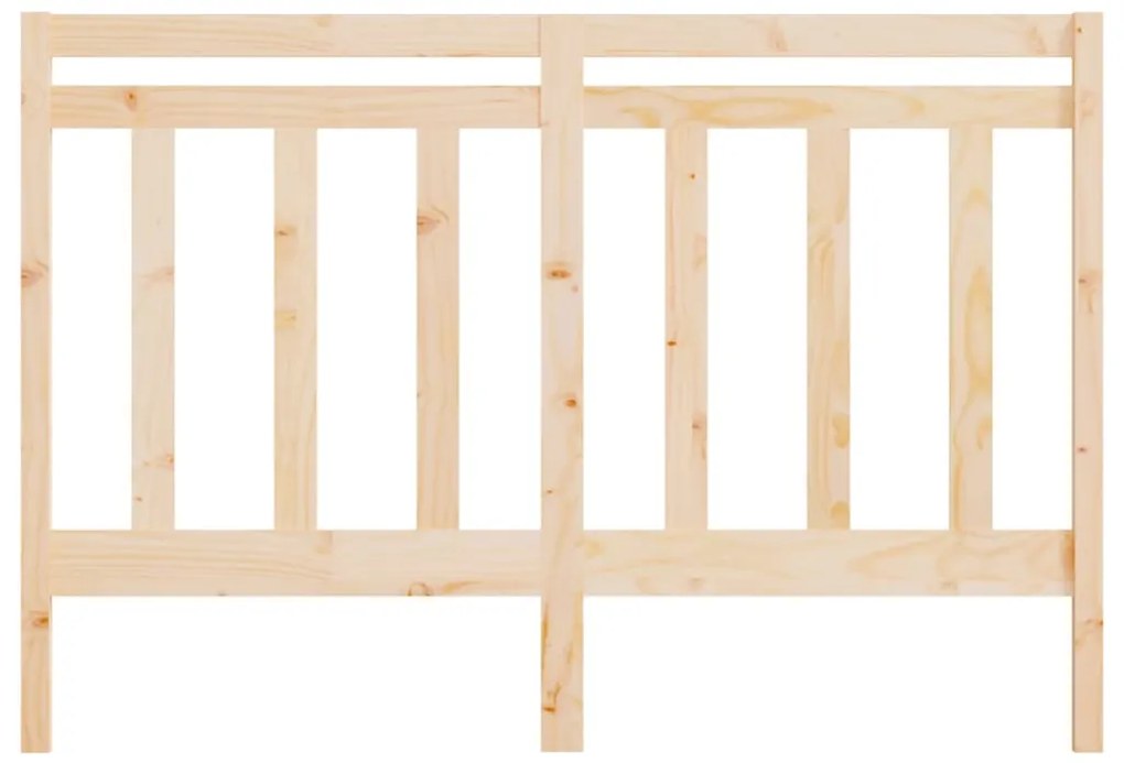 vidaXL Κεφαλάρι Κρεβατιού 126 x 4 x 100 εκ. από Μασίφ Ξύλο Πεύκου