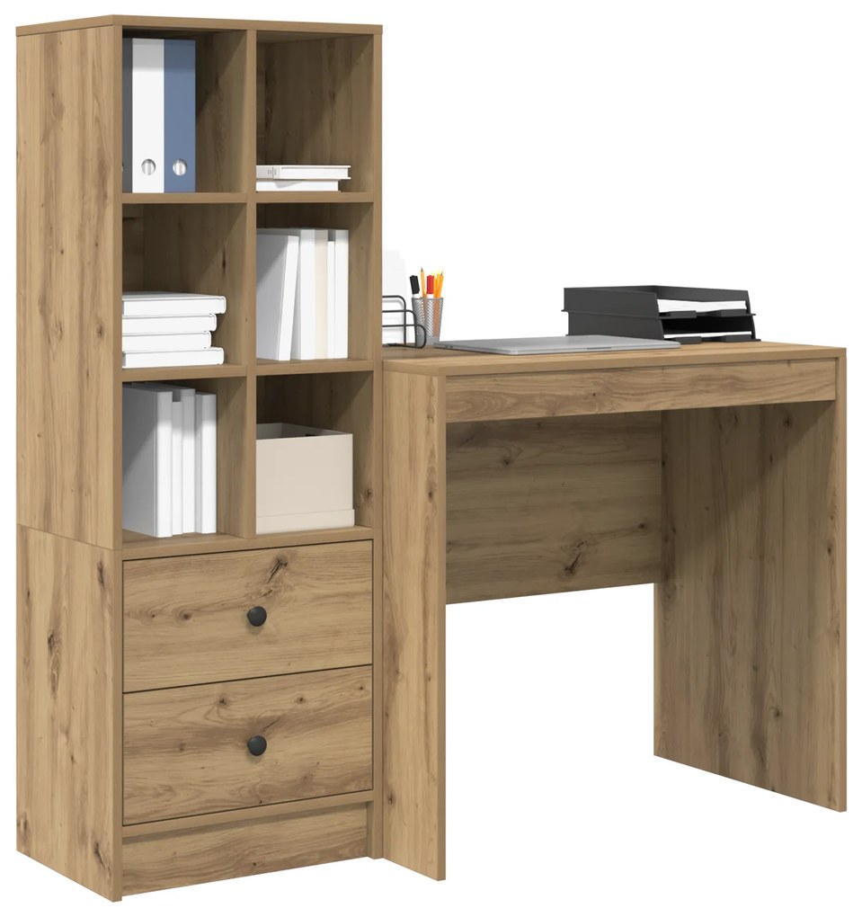 vidaXL Γραφείο με Αποθήκευση Artisan Oak Επεξεργασμένο Ξύλο