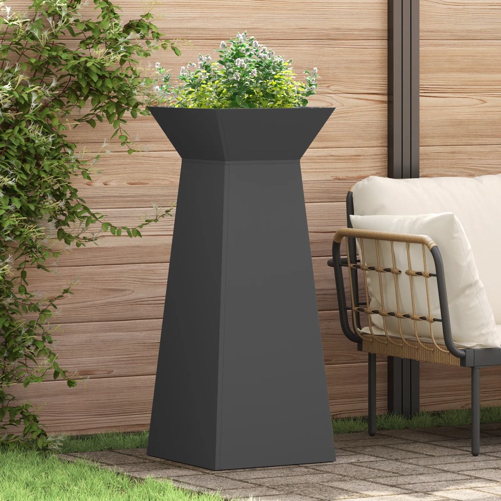 vidaXL Στήριγμα Φυτών Μαύρο Μέταλλο 40 x 40 x 101 cm Διακοσμητικά Ένθετα