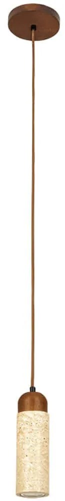 Φωτιστικό Οροφής 25417 Φ6,7x20,5cm 1xGU10 10W Stone Beige-Brown