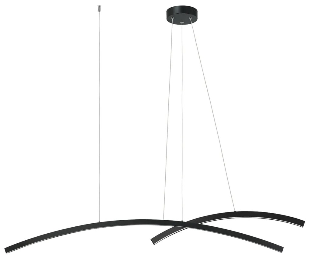 Φωτιστικό Οροφής Δίφωτο LED Step Dimmable Zambelis 20130 Black Matt